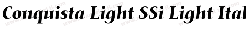 Conquista Light SSi Light Italic字体转换